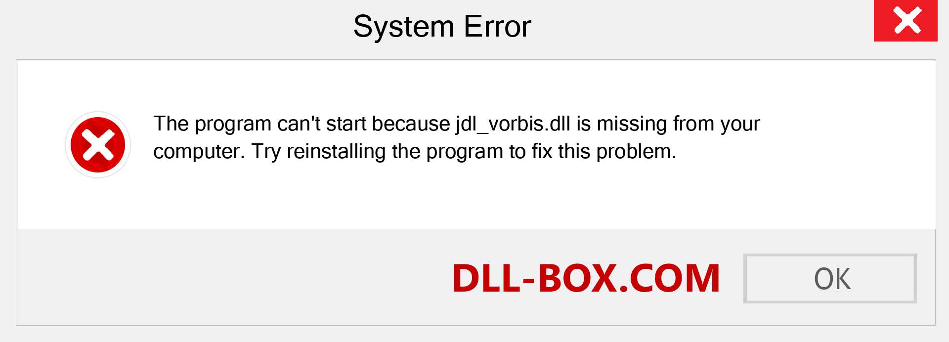  jdl_vorbis.dll file is missing?. Download for Windows 7, 8, 10 - Fix  jdl_vorbis dll Missing Error on Windows, photos, images